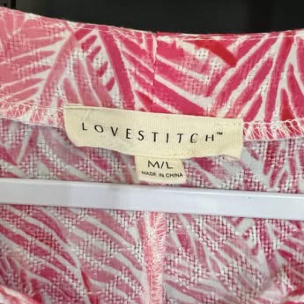 Unbranded Women's Pink and White Cover-ups